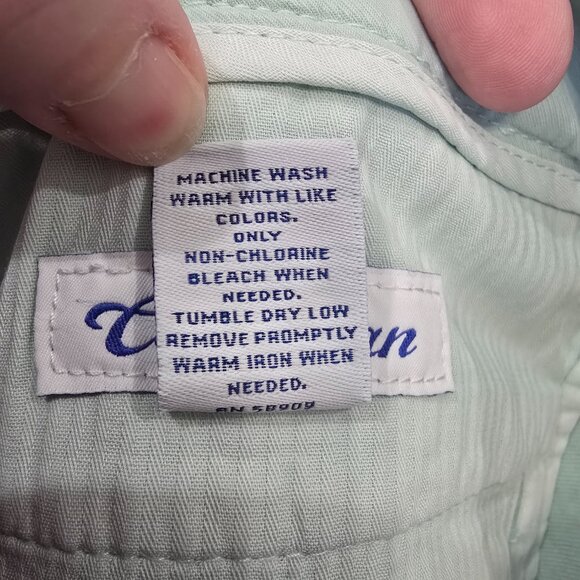 Caribbean Roundtree & York Men's Cotton Stretch Chino Shorts Mint Green Sizes - Picture 6 of 6